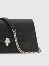 mini bag in croc-effect calfskin leather with skull