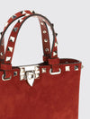 rockstud mini handbag in leather with embroidery and studs