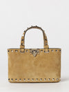 rockstud mini handbag in leather with embroidery and studs