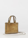 rockstud mini handbag in leather with embroidery and studs