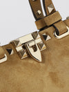 rockstud mini handbag in leather with embroidery and studs