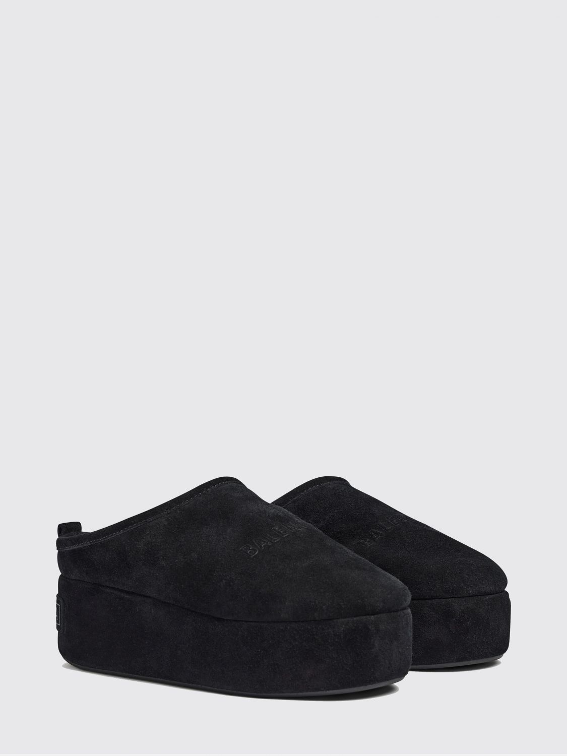 alaska suede platform mules with shearling lining