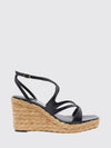 ayla square-toe leather wedge sandals