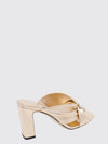 rafi high-heel mules sandals in laminated leather