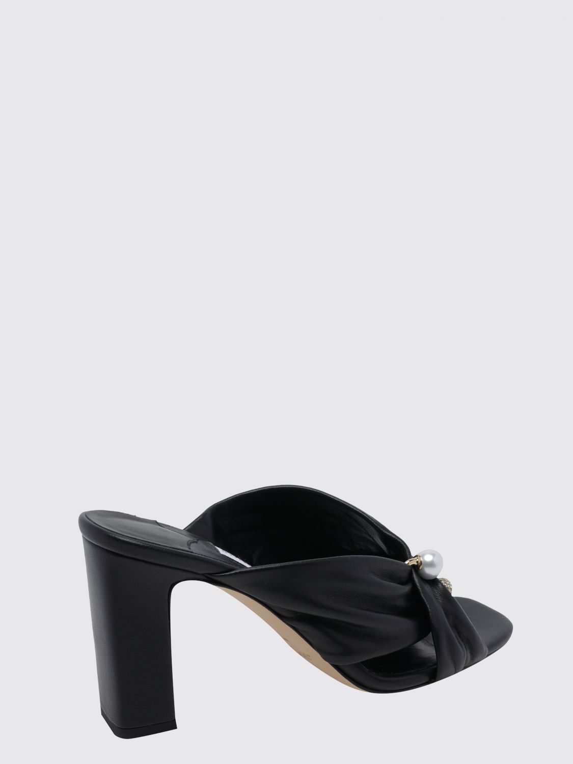 rafi high-heel mules sandals in smooth leather