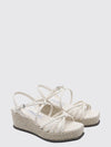 nyra woven leather wedge sandals