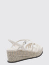 nyra woven leather wedge sandals
