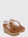 lemi beaded suede wedge sandals