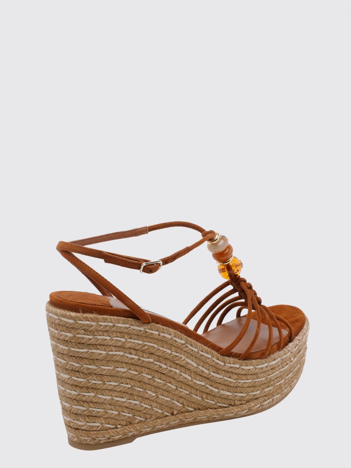lemi beaded suede wedge sandals