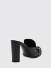 le loafer high-heeled mules in eel leather with ysl monogram