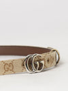 gg marmont jacquard fabric belt with monogram and gg buckle