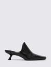 emily calfskin mules with square toe and flared heel