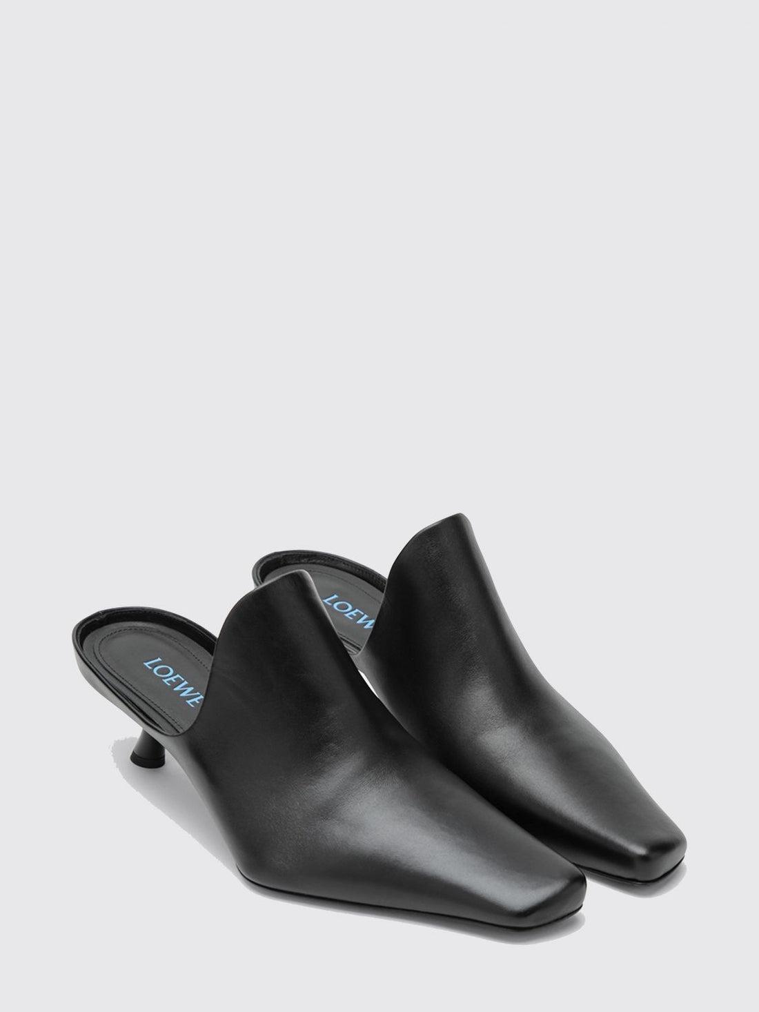 LOEWE 36 emily calfskin mules with square toe and flared heel