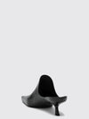 emily calfskin mules with square toe and flared heel