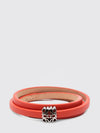 anagram multi-strand calfskin bracelet with metal monogram