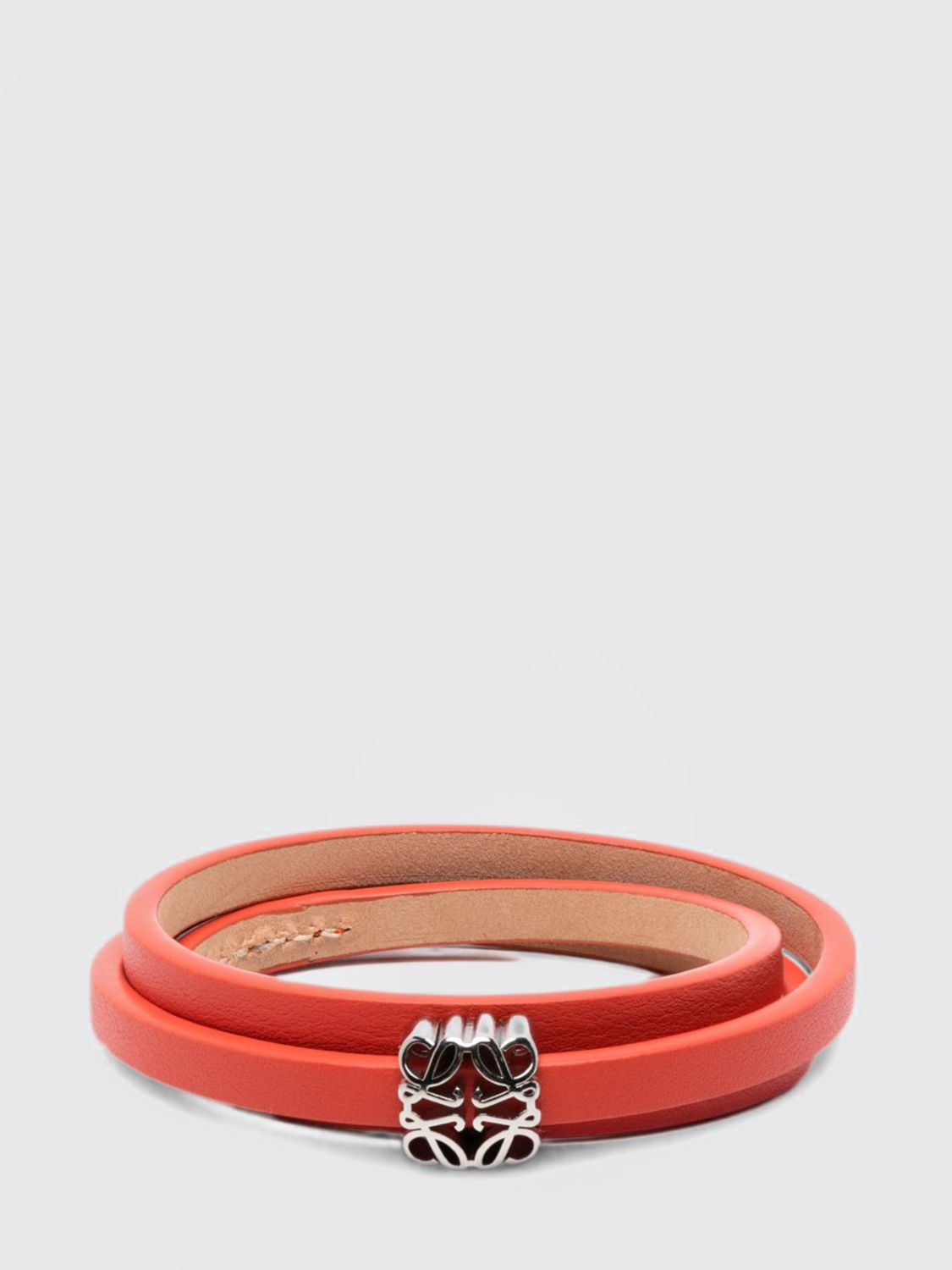 anagram multi-strand calfskin bracelet with metal monogram