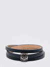 anagram multi-strand calfskin bracelet with metal monogram