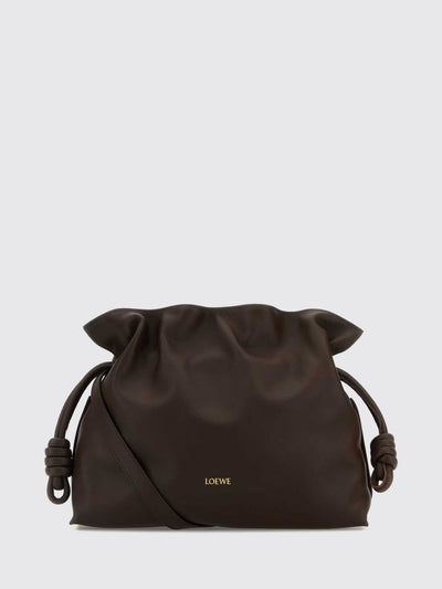 flamenco medium calfskin leather bucket bag with drawstring