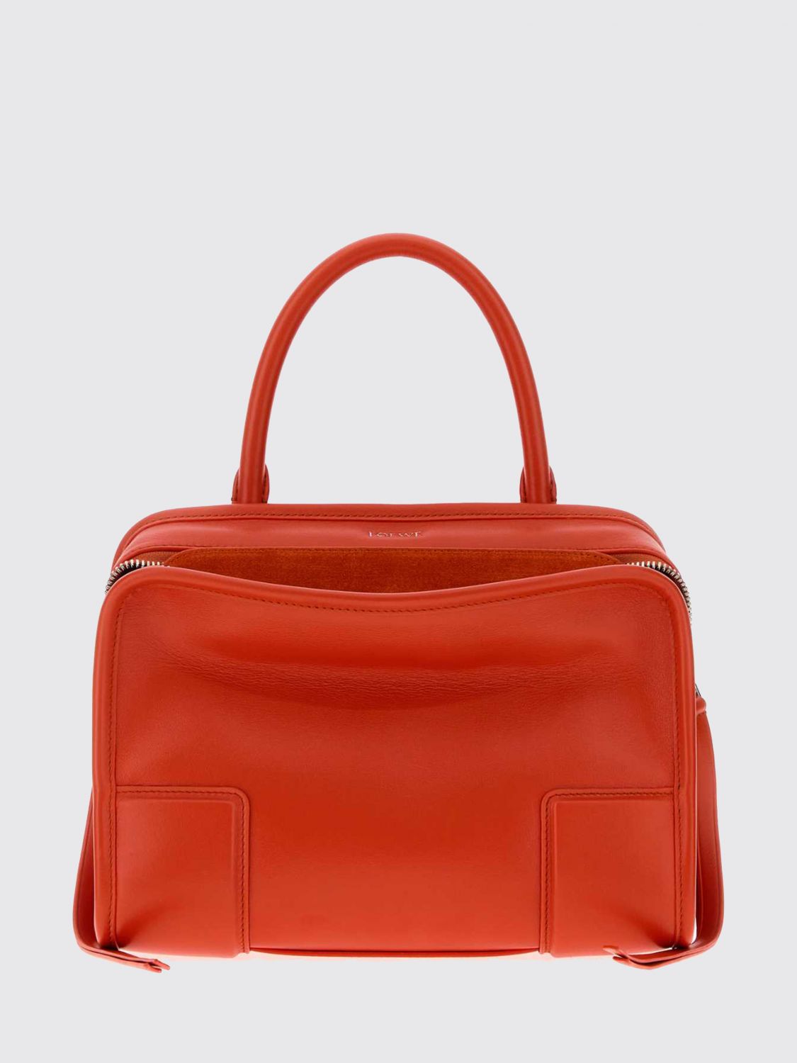 small amazona calfskin leather handbag with embossed logo