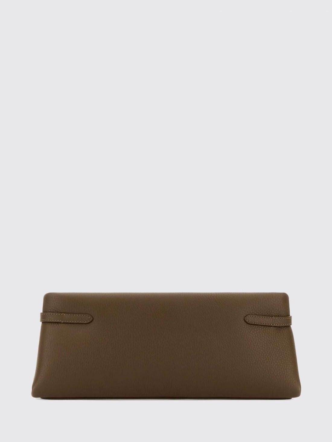 BRUNELLO CUCINELLI OS clutch in grained leather with snap closure