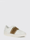 rockstud untitled leather and suede sneakers with iconic studs
