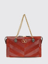 panthea suede shoulder bag with vlogo monogram