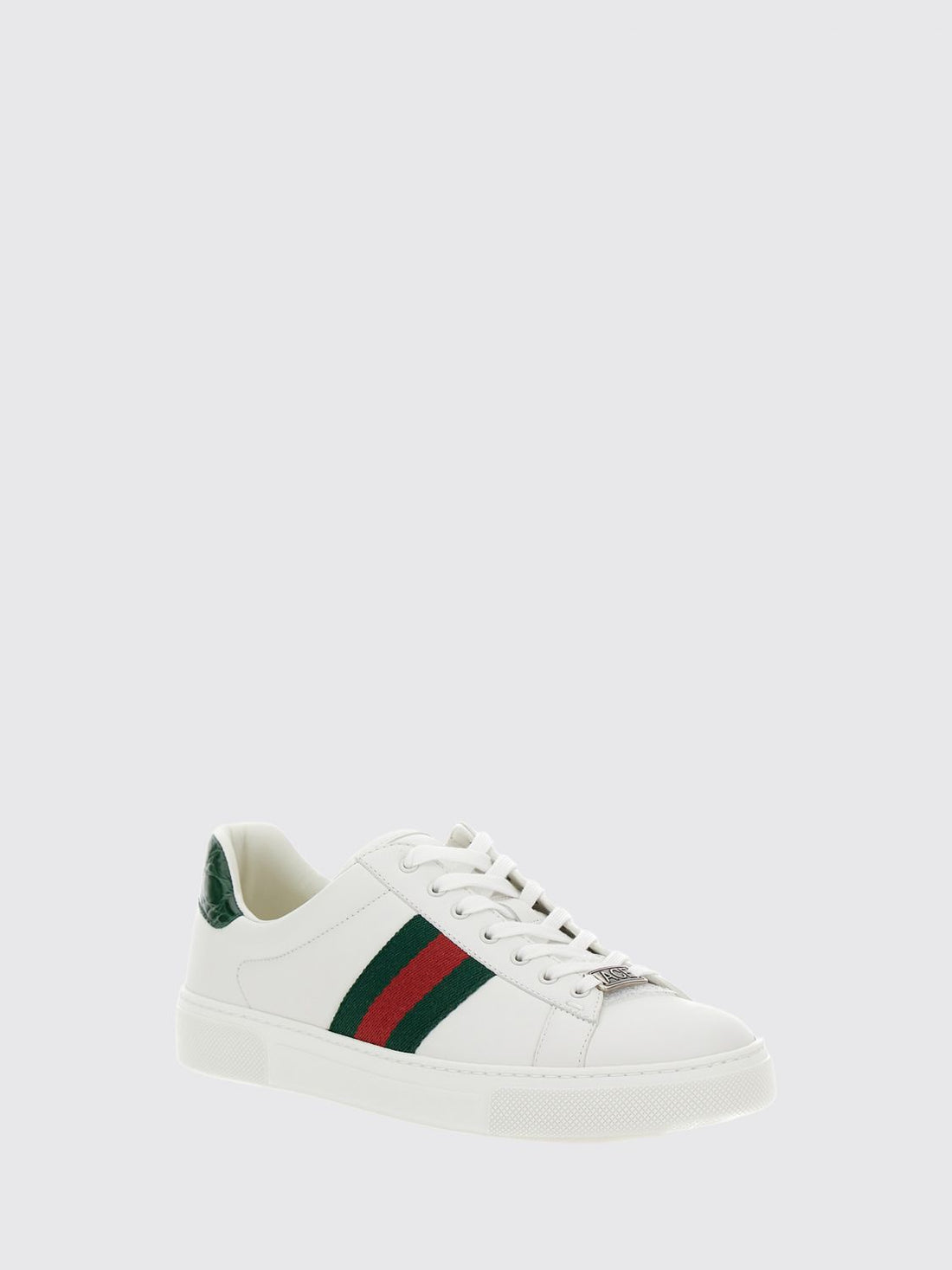 GUCCI 35 ace sneakers in calf leather with striped web