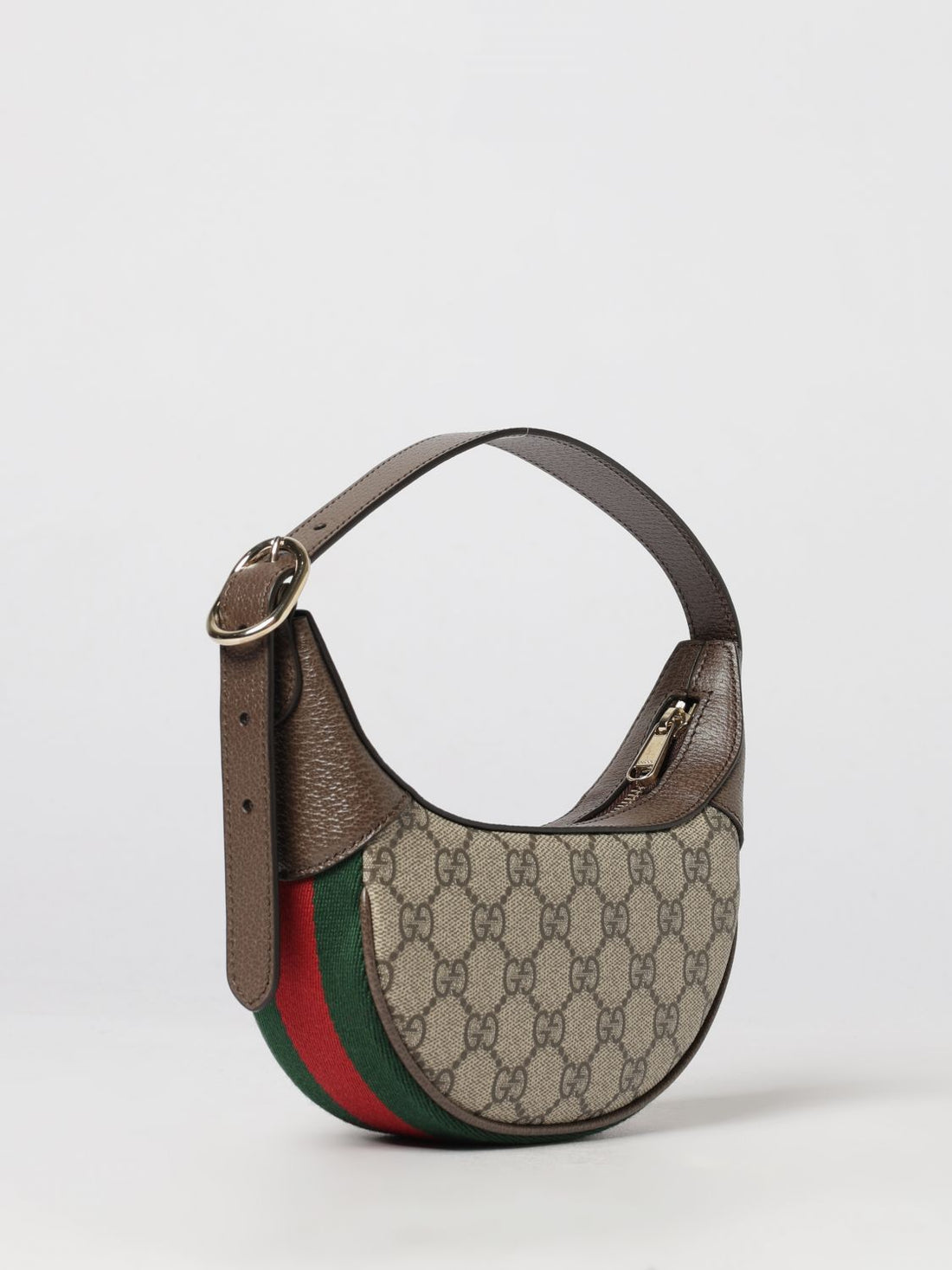 GUCCI OS ophidia rounded mini top handle bag in gg supreme canvas