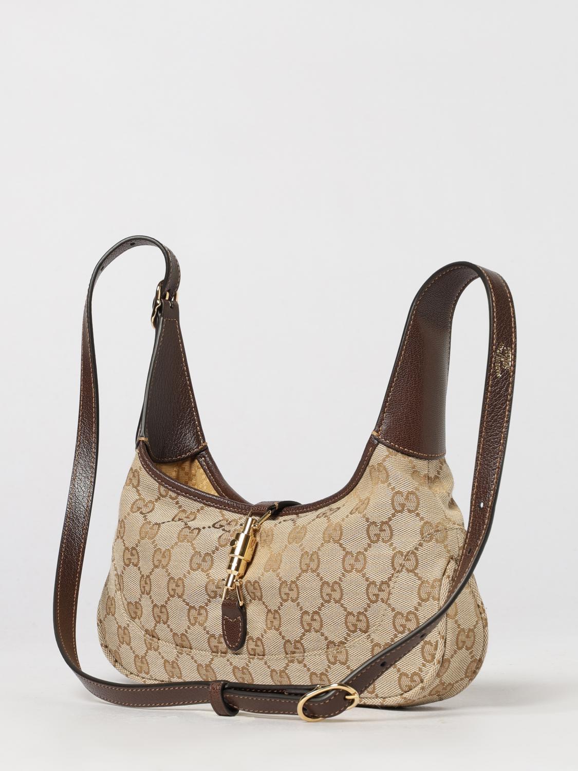 jackie slim shoulder bag in gg monogram jacquard fabric