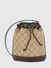 mini bucket bag in gg monogram fabric with drawstring closure