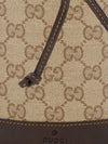 mini bucket bag in gg monogram fabric with drawstring closure