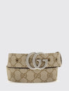 belt in coated cotton with gg monogram buckle