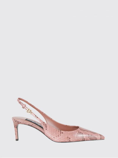 python-print leather slingback pumps with dg logo
