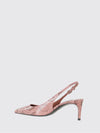 python-print leather slingback pumps with dg logo