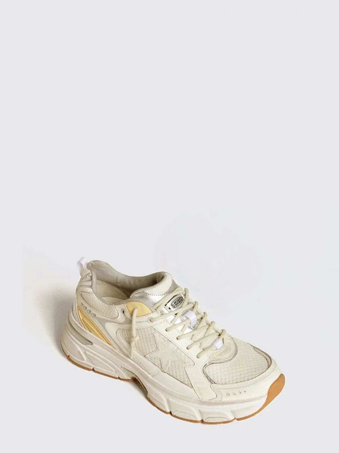 lightstar bicolour low-top trainers in leather and mesh