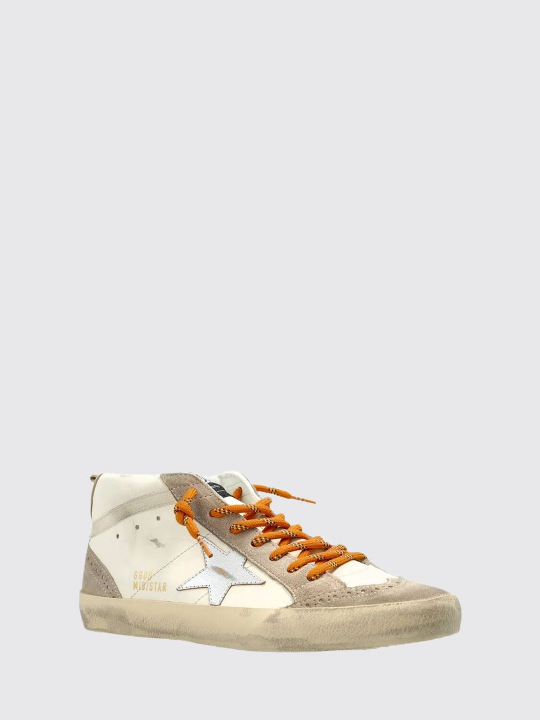 GOLDEN GOOSE 36 mid-star mid-top trainers in leather and suede with brogue detailing