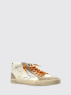 mid-star mid-top trainers in leather and suede with brogue detailing