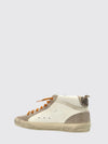 mid-star mid-top trainers in leather and suede with brogue detailing