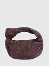 mini jodie handbag in intrecciato leather with knot