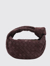 mini jodie handbag in intrecciato leather with knot
