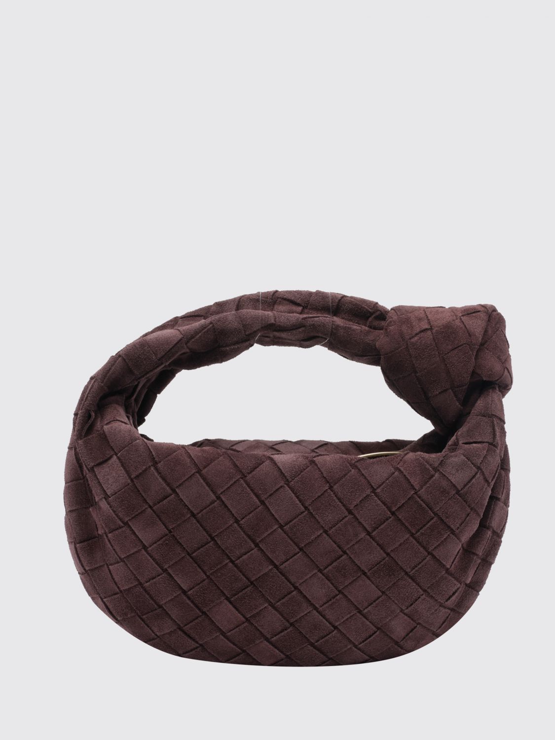 mini jodie handbag in intrecciato leather with knot