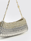 iconic skyline 1969 silver metal mesh shoulder bag