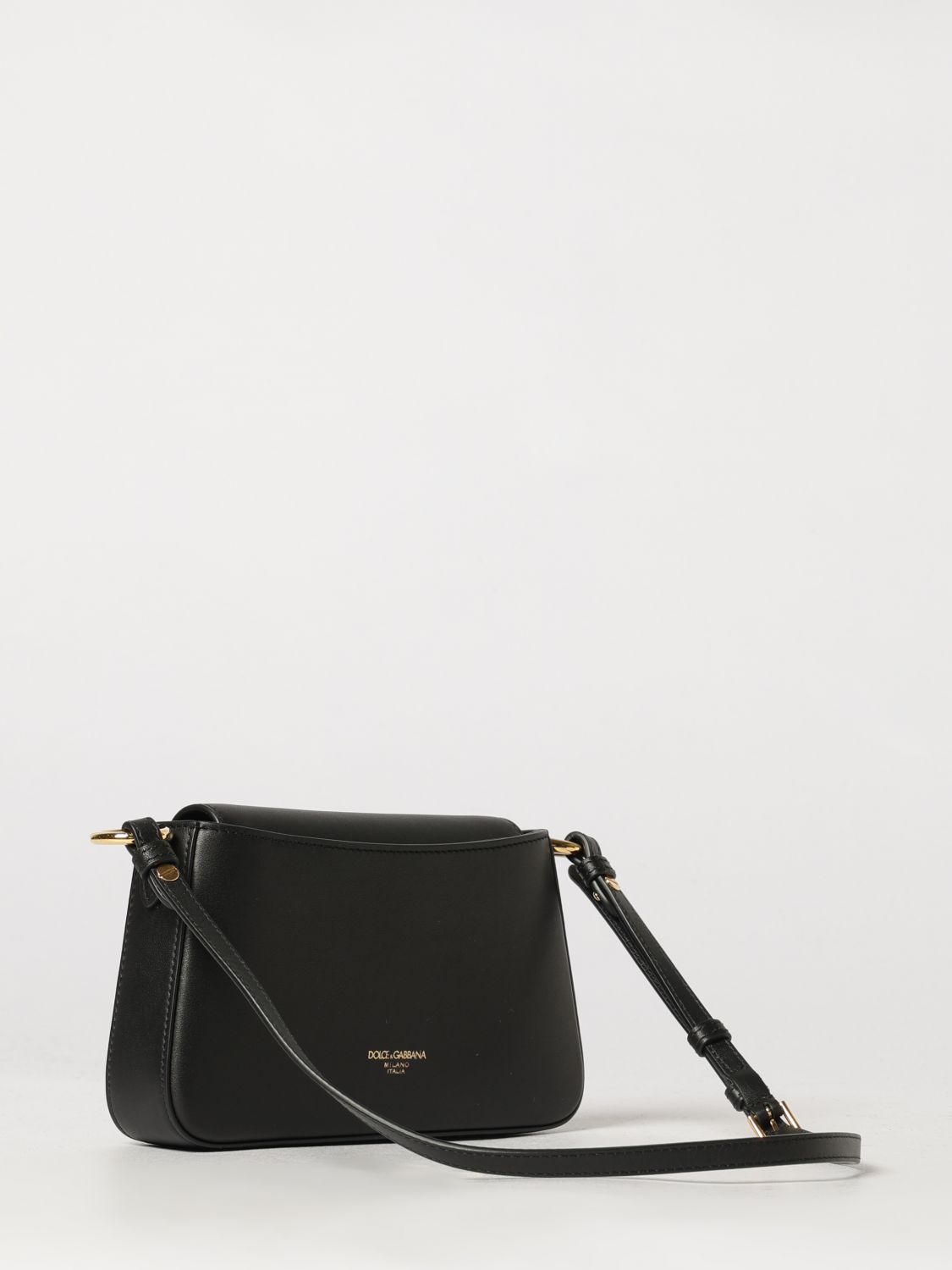 mini shoulder bag in smooth leather with dg logo