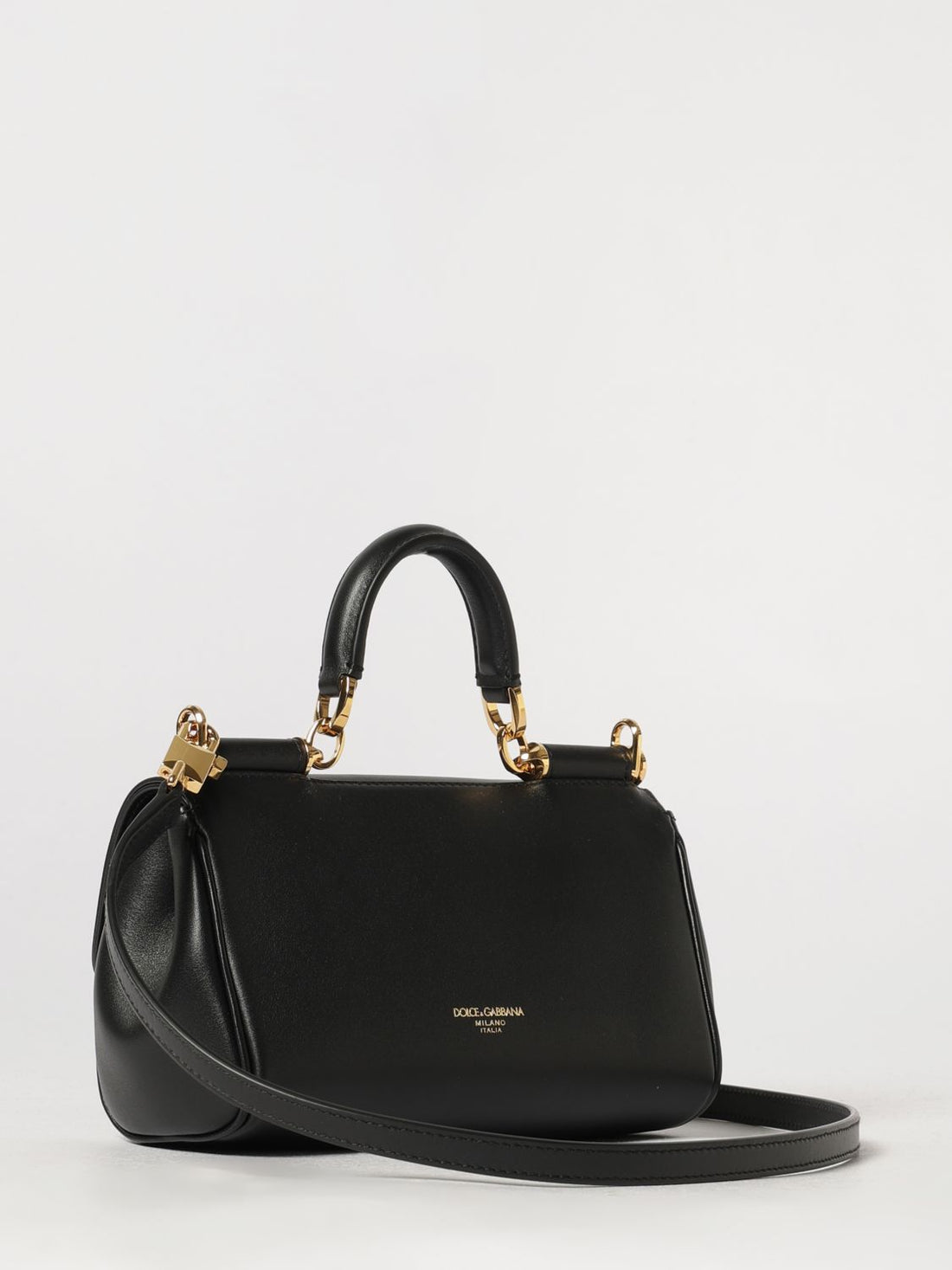 DOLCE &amp; GABBANA OS my sicily mini handbag in leather with logo charm