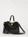vittoria calfskin leather handbag with removable shoulder strap