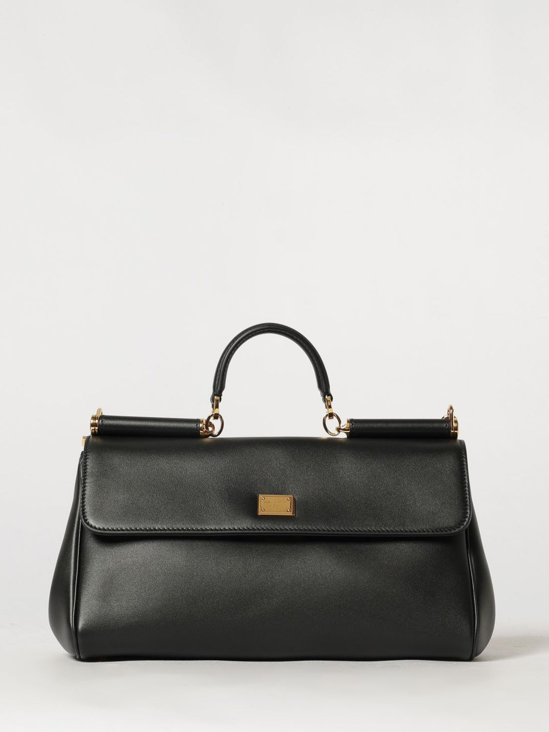 DOLCE &amp; GABBANA OS my sicily leather handbag with padlock and shoulder strap