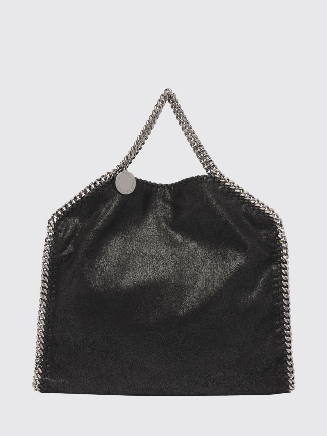 falabella large tote bag in alter mat with chain trims