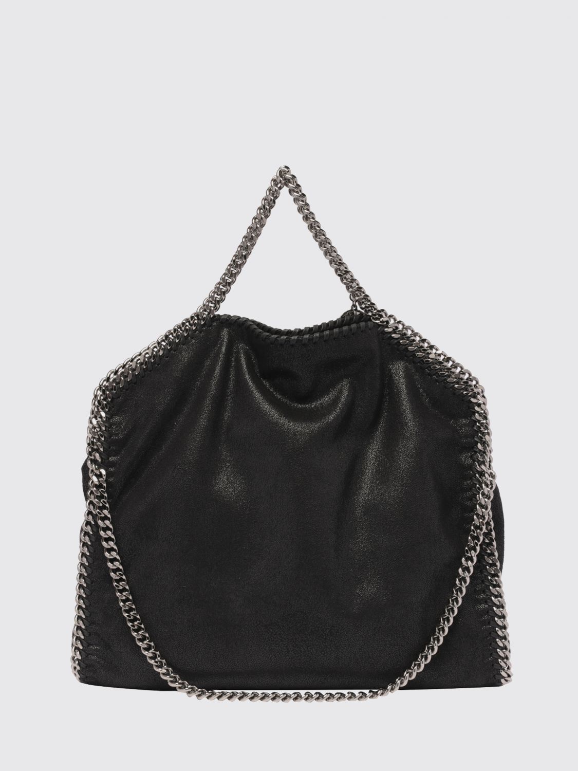falabella large tote bag in alter mat with chain trims