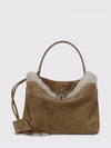 rodeo mini shearling handbag with removable shoulder strap