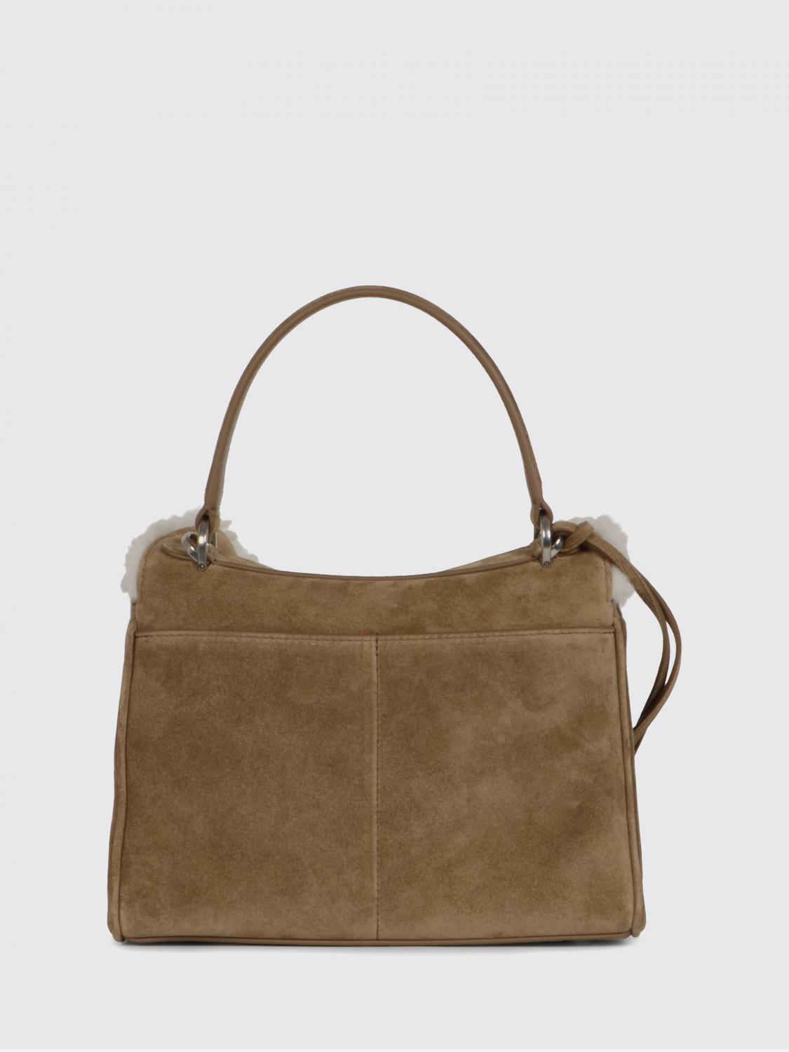 rodeo mini shearling handbag with removable shoulder strap